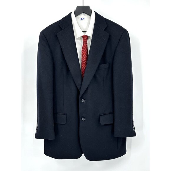 vintage 2004 SAMUELSOHN jacket blazer sport coat wool cashmere silk black 40R - Picture 1 of 8